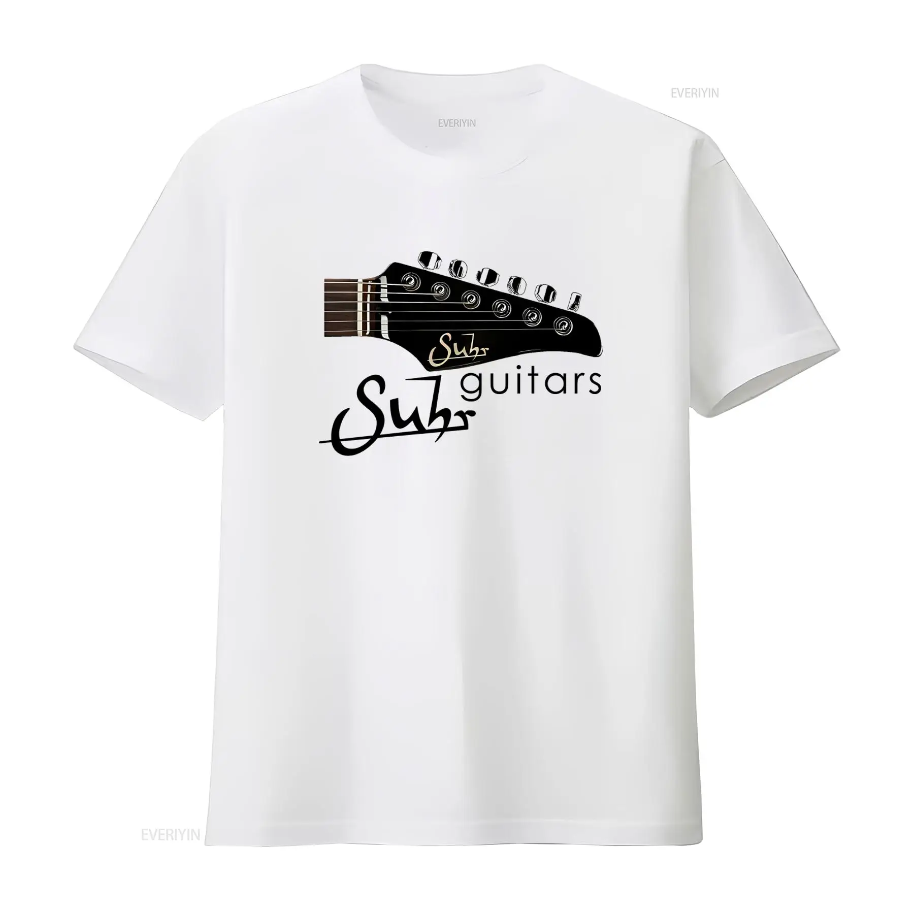 Vintage Fashion Logo - เสื้อยืดพิมพ์ลายโลโก้กีตาร์ Suhr สำหรับคนรักดนตรีร็อค แฟชั่นลำลอง วินเทจ ซักแล้วใส่สบาย