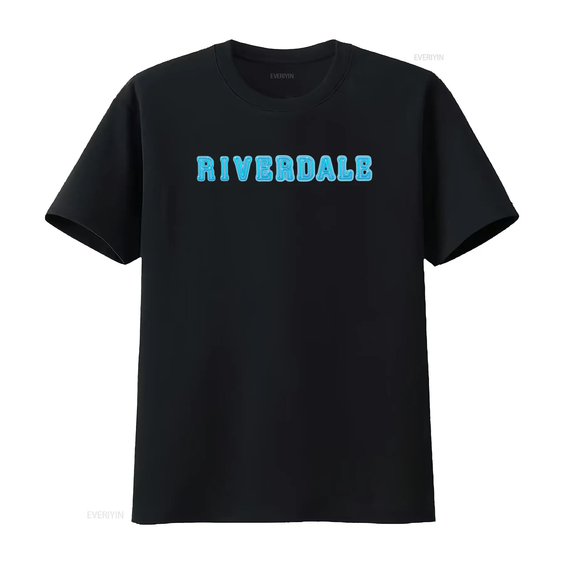 Vintage Fashion Logo - เสื้อยืดลายโลโก้ริเวอร์เดล นีออน บลู พริ้นท์ สำหรับผู้ใหญ่ แฟชั่นอินเทรนด์สำหรับแฟนๆ