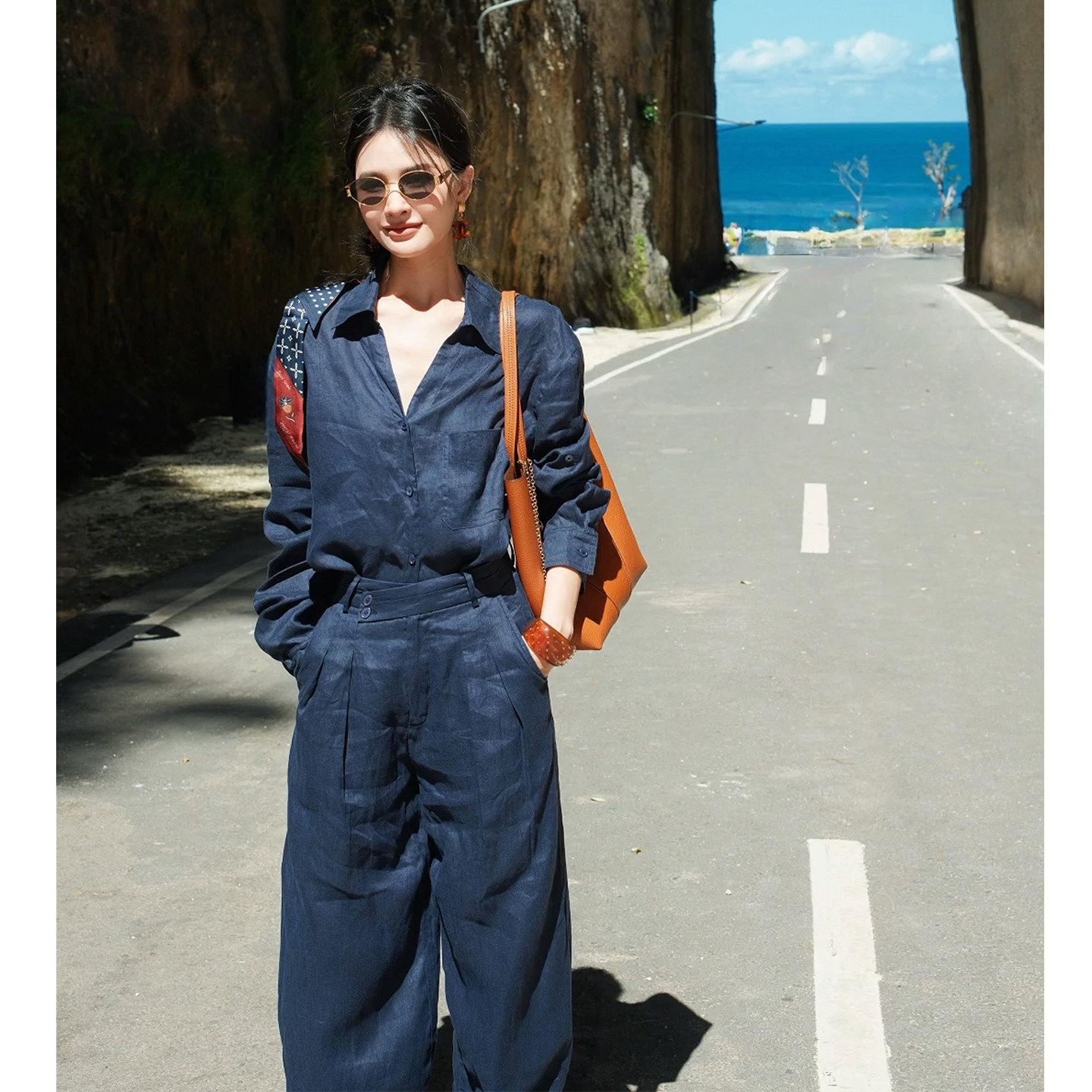 Vintage Fashion Old Money - ชุดเสื้อสไตล์ Old Money สำหรับผู้หญิง, ชุดสองชิ้นกางเกงขากว้างแฟชั่นวินเทจระดับไฮเอนด์สำหรับฤดูร้อนปี 2026
