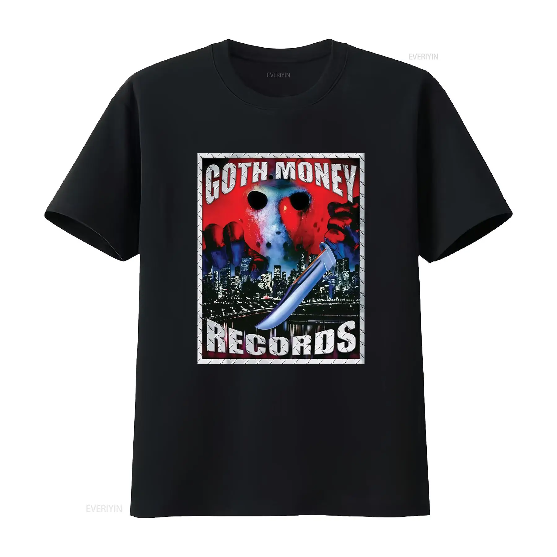 Vintage Fashion Logo - เสื้อยืด Goth Money Records Jason Logo