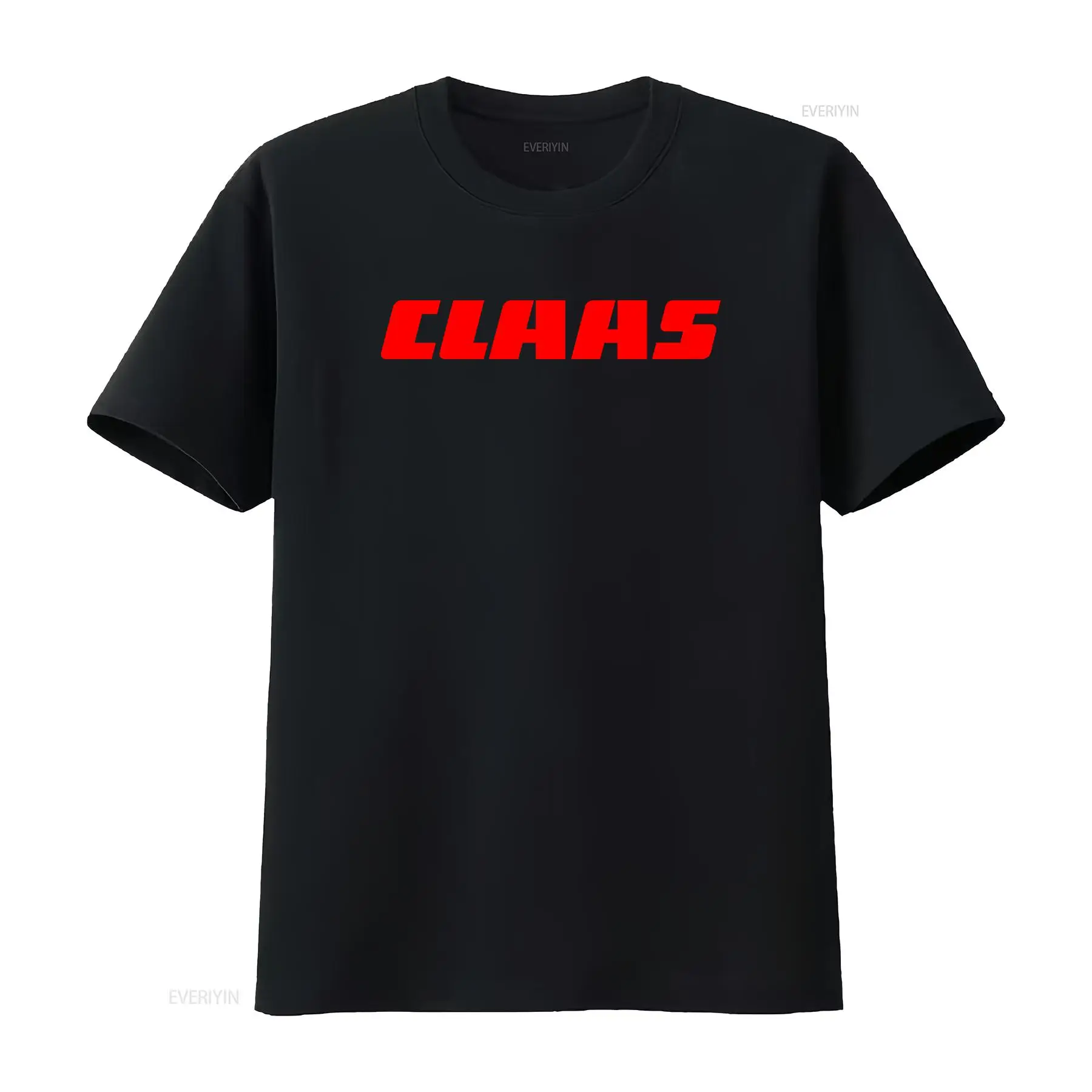 Vintage Fashion Logo - เสื้อยืดสีเทาผู้ชายลายโลโก้รถแทรกเตอร์ CLAAS สุดเท่ มีจำหน่ายในไซส์ S ถึง