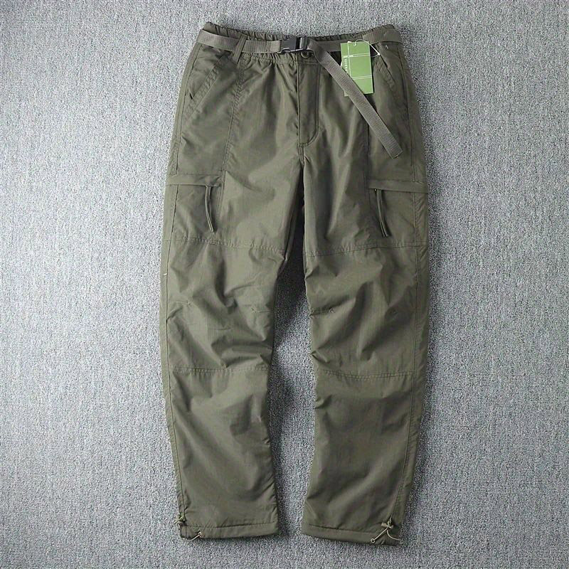 Retro Track Pant - กางเกงฮาราจูกุวินเทจสไตล์เกาหลีฤดูใบไม้ร่วงฤดูหนาวทรงพอดีตัวมีซิปกางเกงใส่ทำงานสีล้วนมีกระเป๋าเสื้อผ้าผู้ชาย
