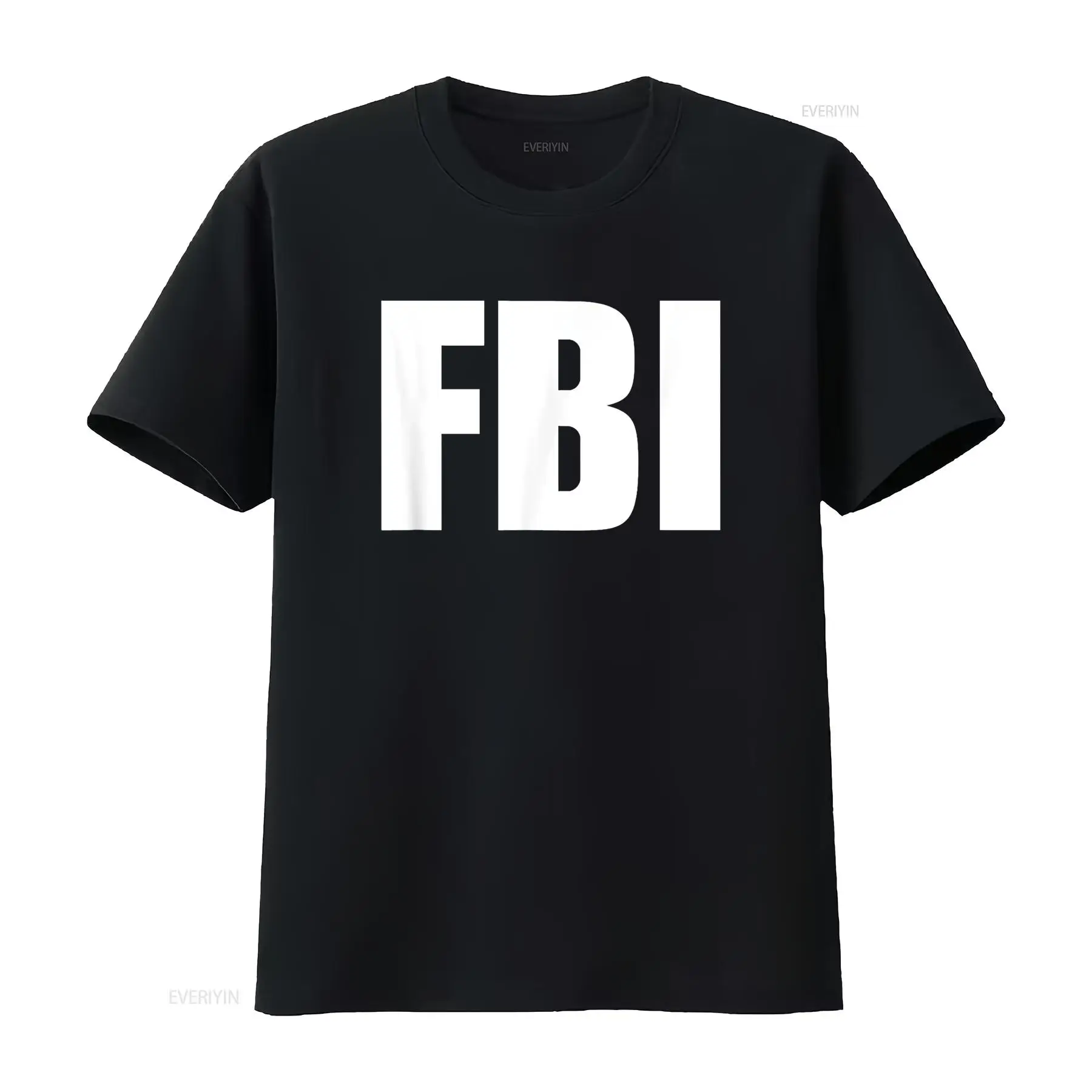 Vintage Fashion Logo - เสื้อยืด FBI โลโก้สำนักงานสอบสวนแห่งรัฐบาล แฟชั่นวินเทจ ลุคสบายๆ สำหรับใส่ในชีวิตประจำวัน