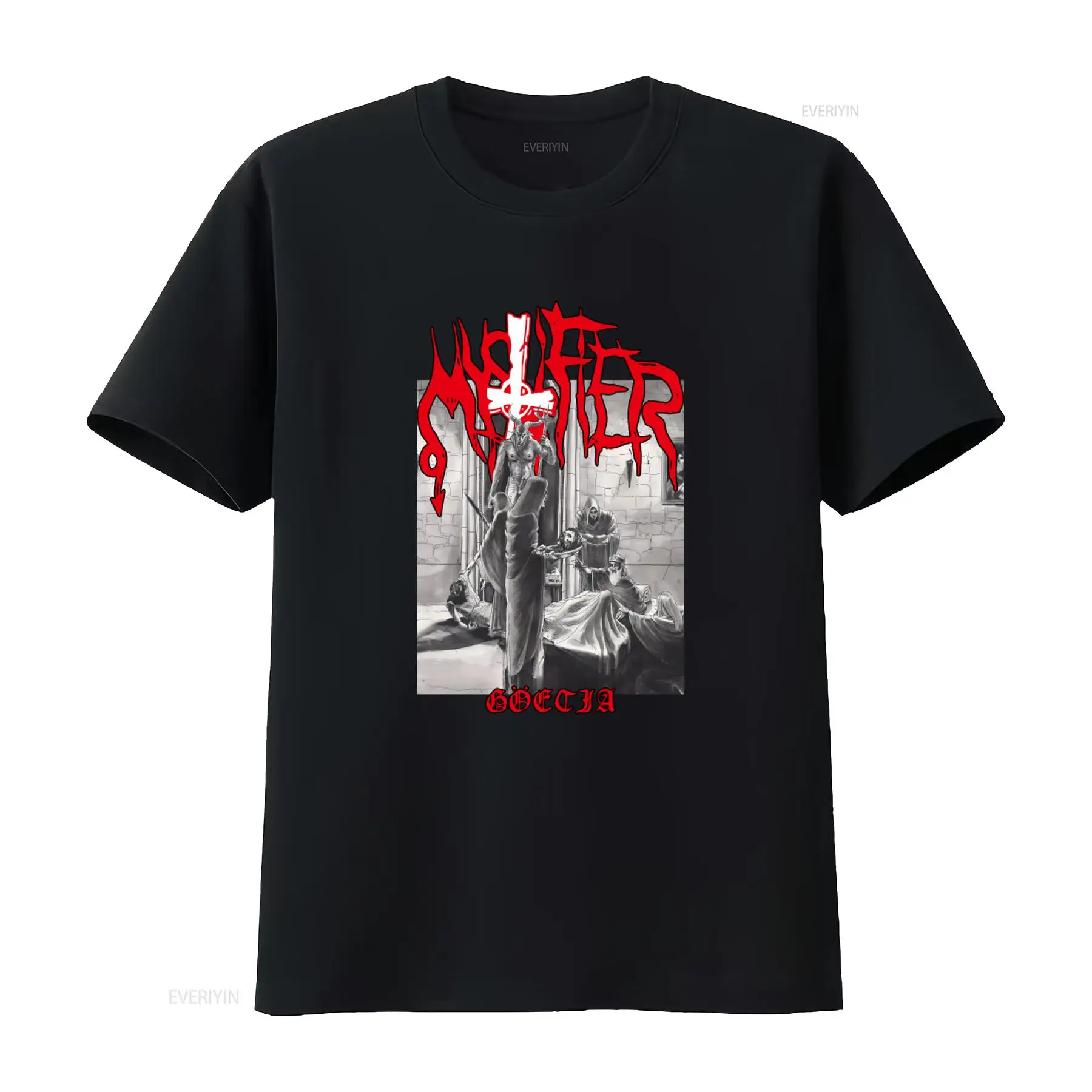 Vintage Fashion Influencers - เสื้อยืดลาย Mystifier Goetia Black Metal ดีไซน์
