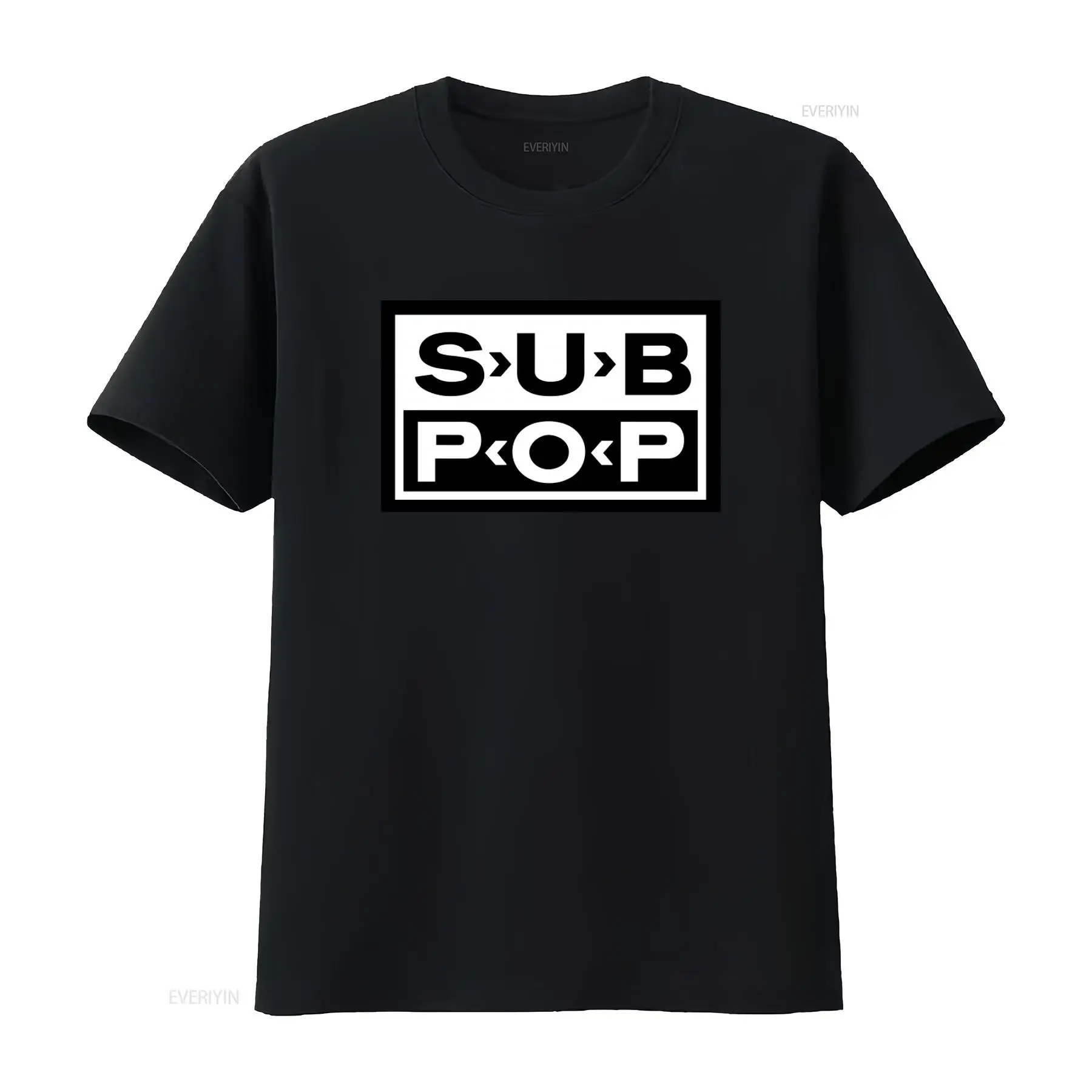 เสื้อยืดโลโก้ Sub Pop สีดำ พิม - Vintage Fashion Logo บทวิจารณ์และราคา