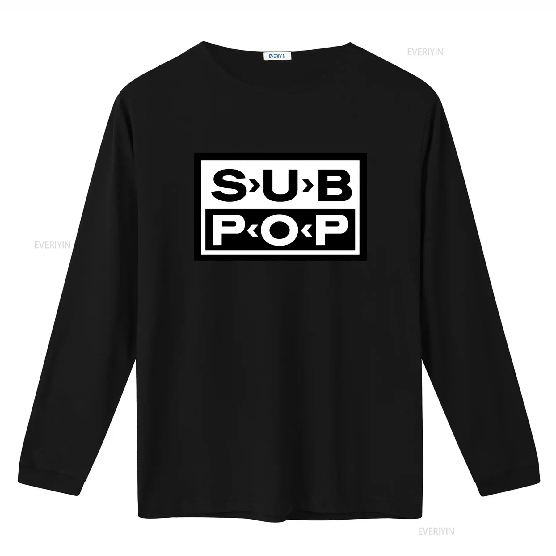 เสื้อยืดโลโก้ Sub Pop สีดำ พิม - Vintage Fashion Logo บทวิจารณ์และราคา