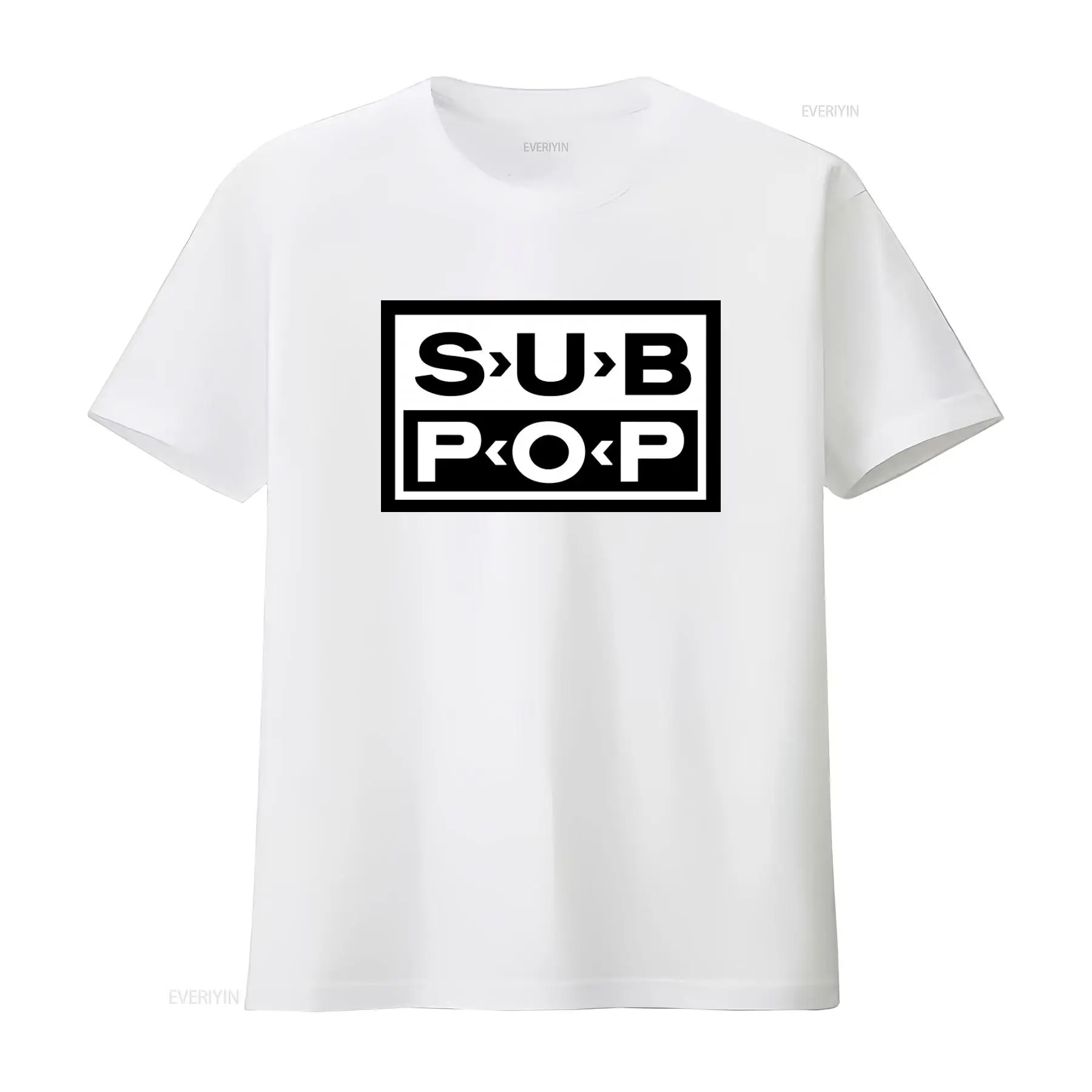 เสื้อยืดโลโก้ Sub Pop สีดำ พิม - Vintage Fashion Logo บทวิจารณ์และราคา