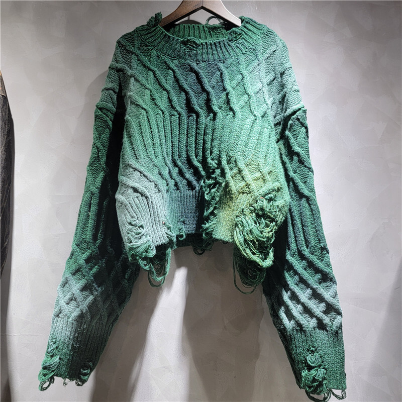 เสื้อสเวตเตอร์ถักทรงหลวมสไตล์ว - Vintage Fashion Influencers บทวิจารณ์และราคา