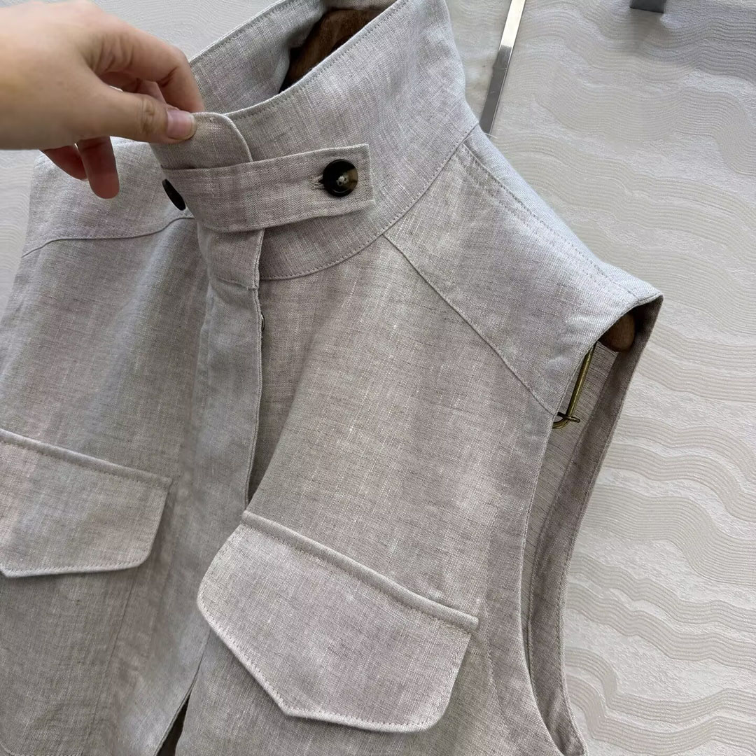 เสื้อกั๊กสไตล์วินเทจผ้าลินิน 1 - Vintage Fashion Old Money บทวิจารณ์และราคา
