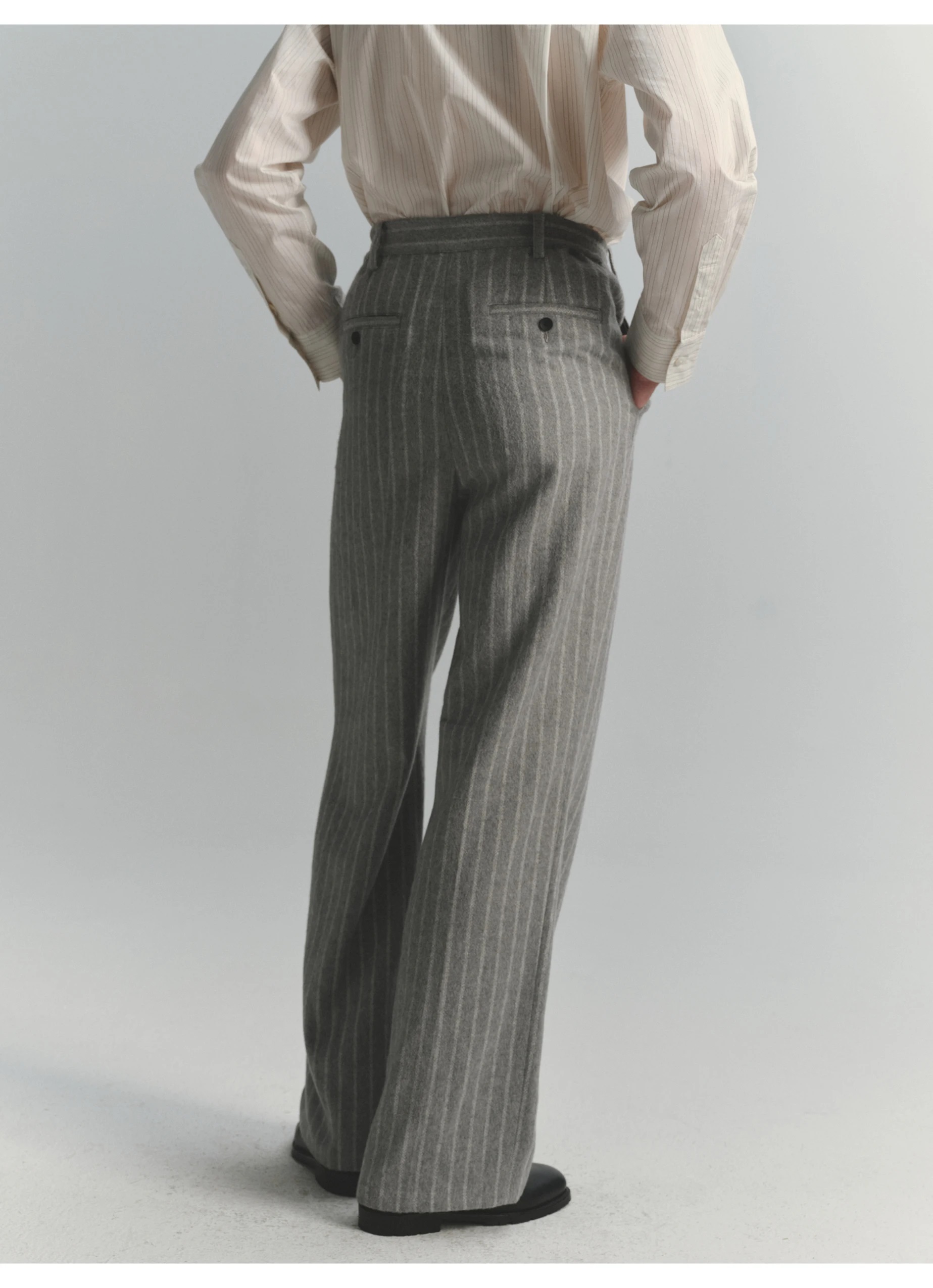 กางเกงขายาวลายทางผู้ชาย สไตล์ไ - Vintage Fashion Old Money บทวิจารณ์และราคา