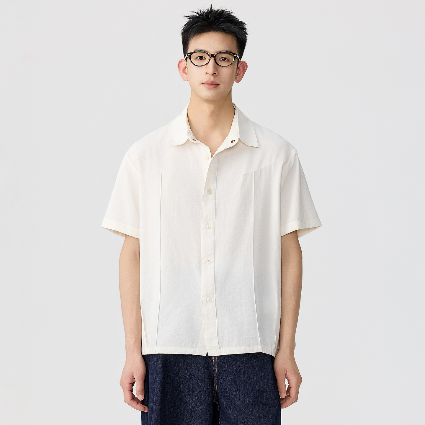 เสื้อเชิ้ตแขนสั้นผู้ชายสไตล์วิ - Vintage Fashion Old Money บทวิจารณ์และราคา