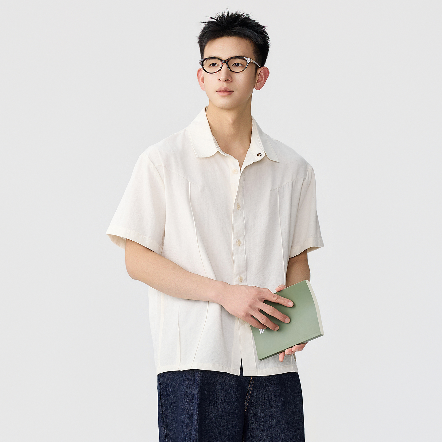 เสื้อเชิ้ตแขนสั้นผู้ชายสไตล์วิ - Vintage Fashion Old Money บทวิจารณ์และราคา