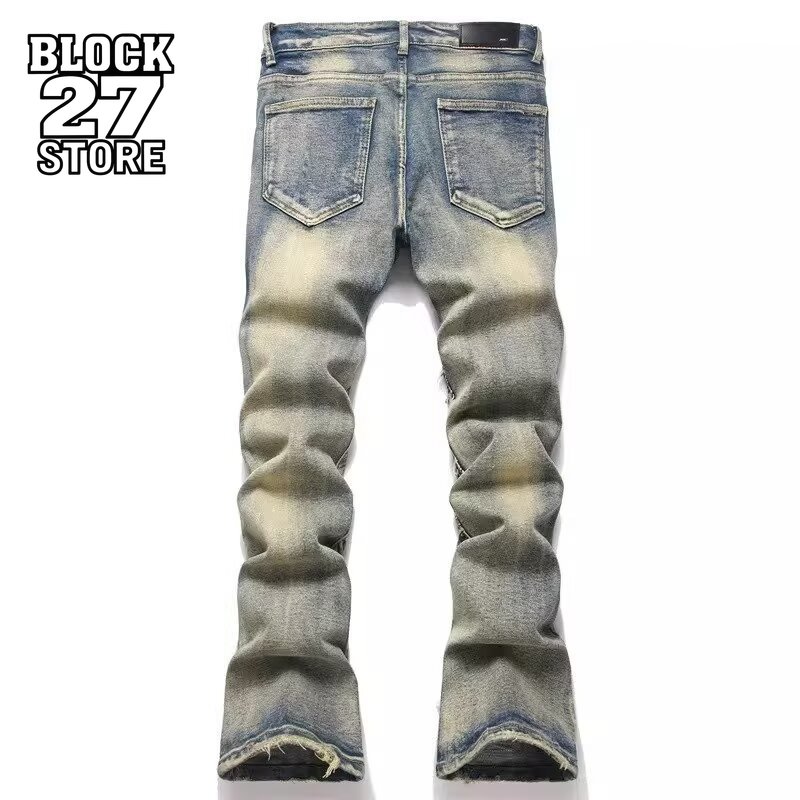กางเกงยีนส์ฮิปฮอปวินเทจขาดๆ แบ - Retro Track Pant บทวิจารณ์และราคา
