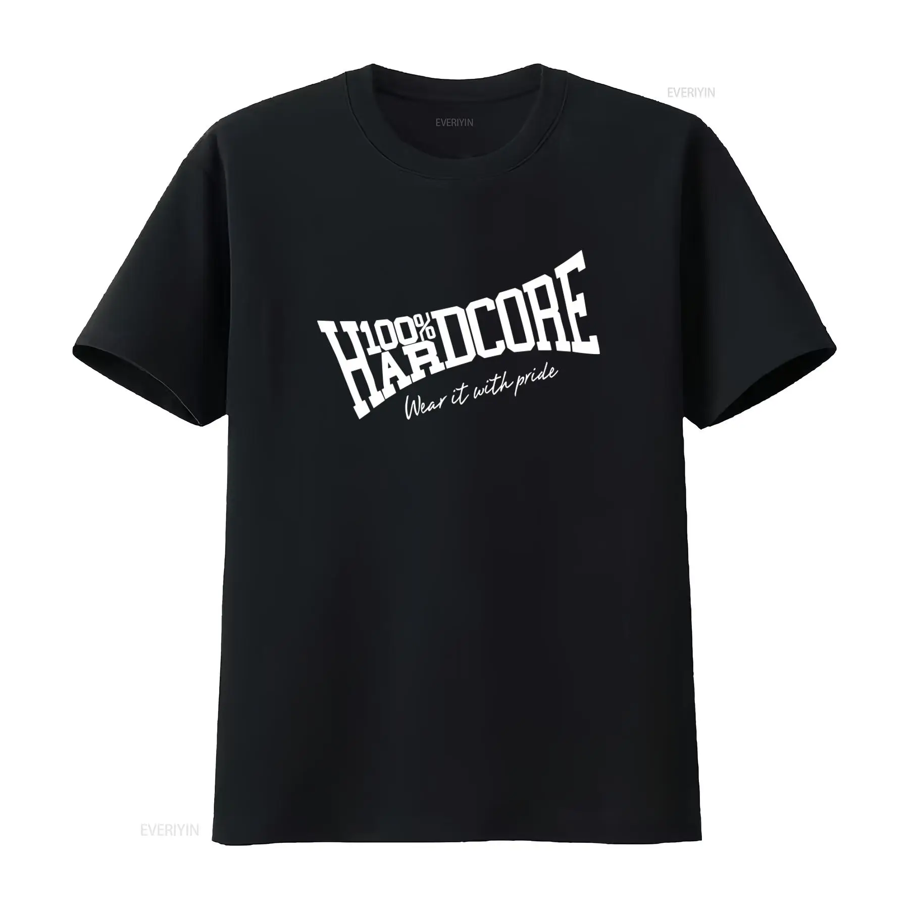 เสื้อยืดผู้ชาย 100 HARDCORE รุ - Vintage Fashion Logo บทวิจารณ์และราคา