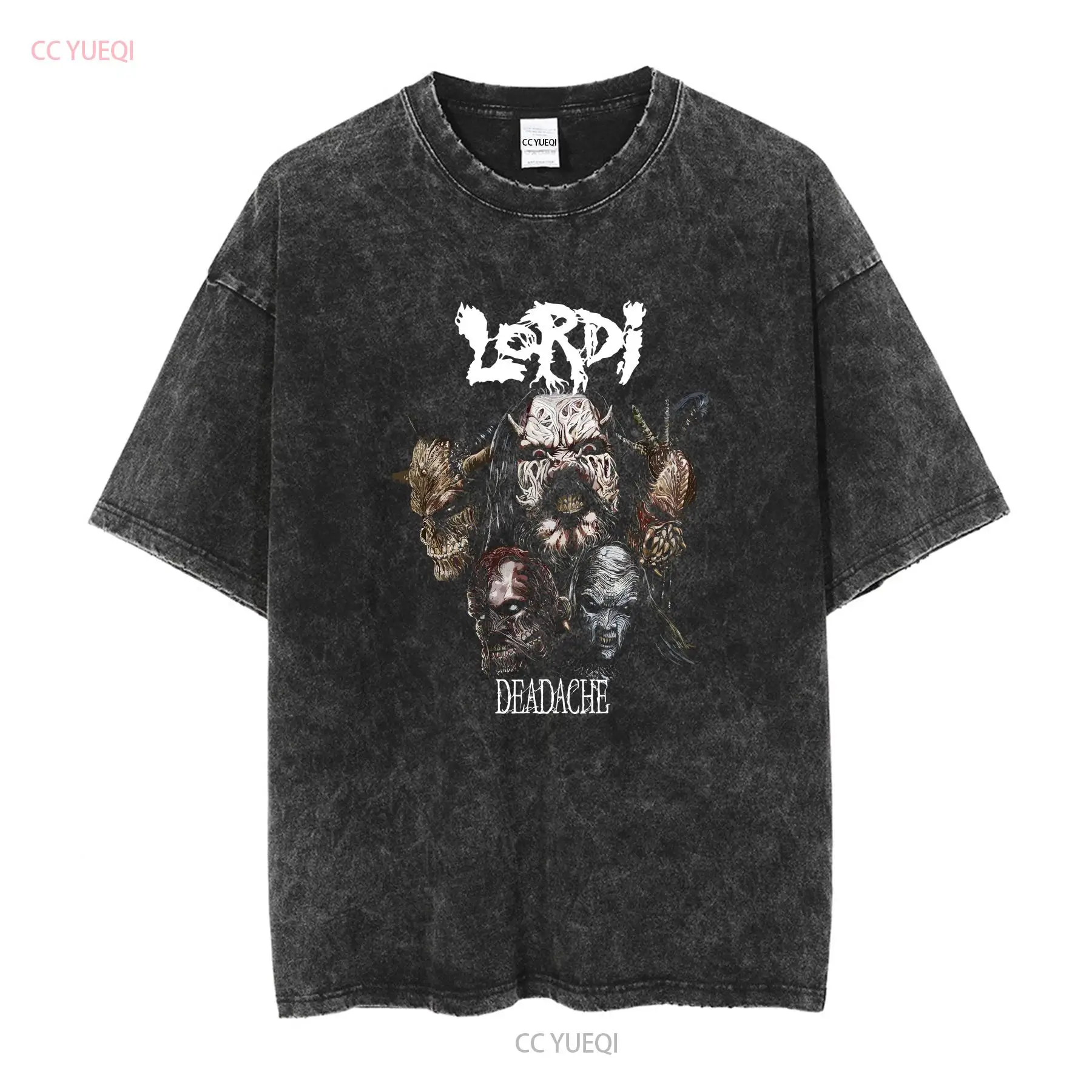 Lordi Deadache 90s 00s ทัวร์คอ - Band Tee Faded 90S บทวิจารณ์และราคา