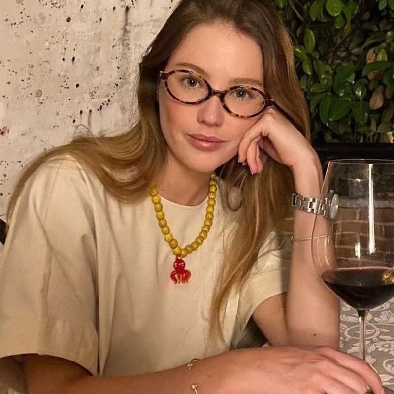 สร้อยคอจี้ปลาหมึกแก้วสไตล์อินฟ - Vintage Fashion Influencers บทวิจารณ์และราคา