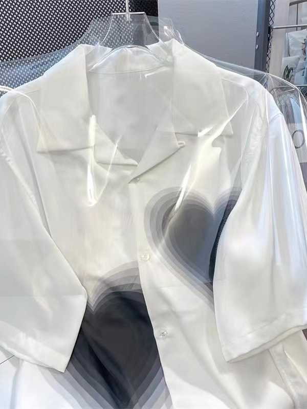 เสื้อเชิ้ตผู้หญิงทรงหลวมรูปหัว - Vintage Fashion Hong Kong บทวิจารณ์และราคา