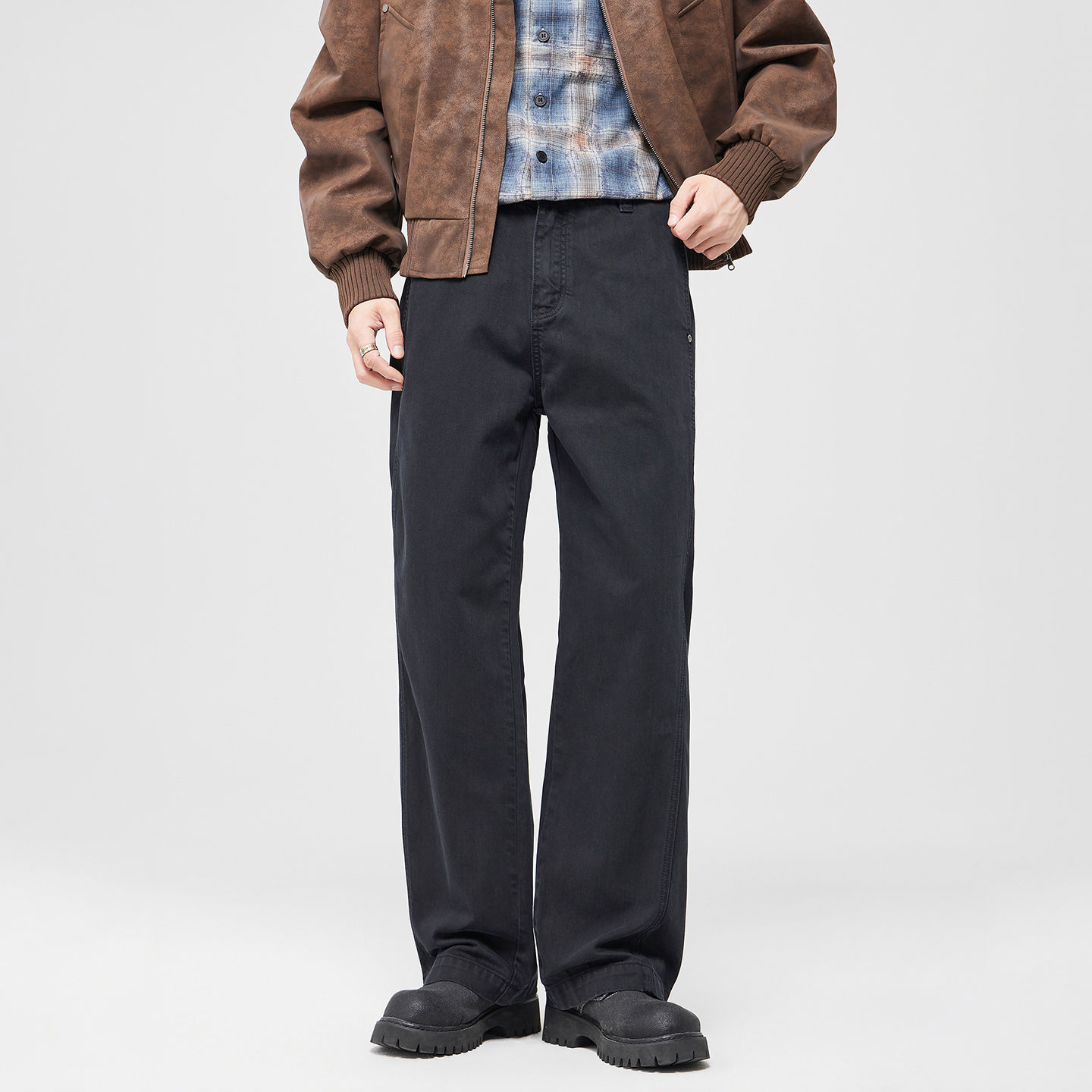 กางเกงลำลองลายไม้ไผ่สไตล์วินเท - Vintage Fashion Old Money บทวิจารณ์และราคา